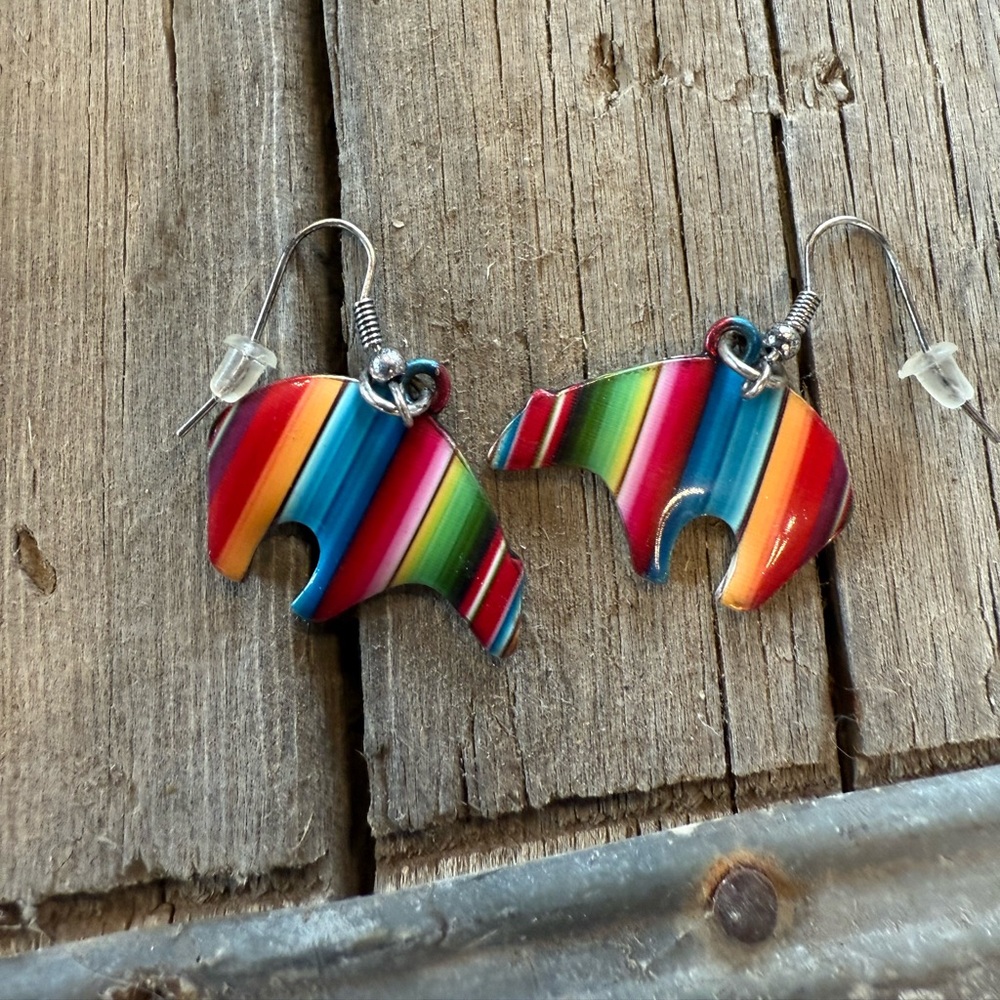Bear Serape style earrings